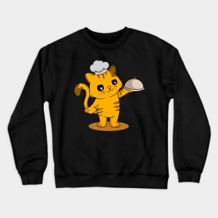 Chef Cat: Adorable Feline Serving Dish Collection Crewneck Sweatshirt